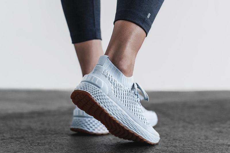 Nobull Ice Knit Runner Women's Running Shoes Blue | USA X1693Y